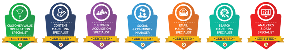 Certified With Content & Email Marketing, Social, Search Marketing